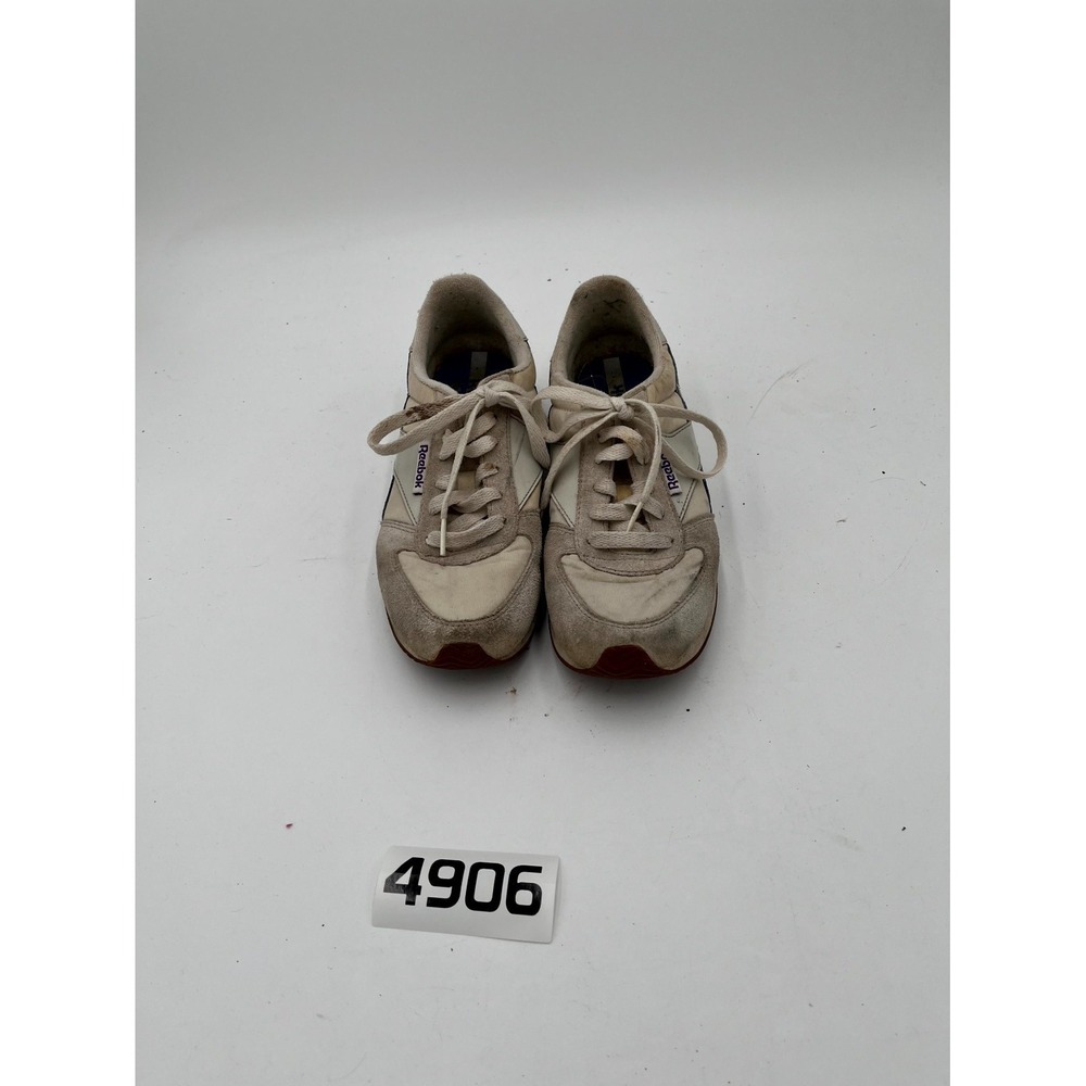 Reebok Classic Womens US 7.5 Shoes Beige White Suede Lace Up Athletic Sneakers
